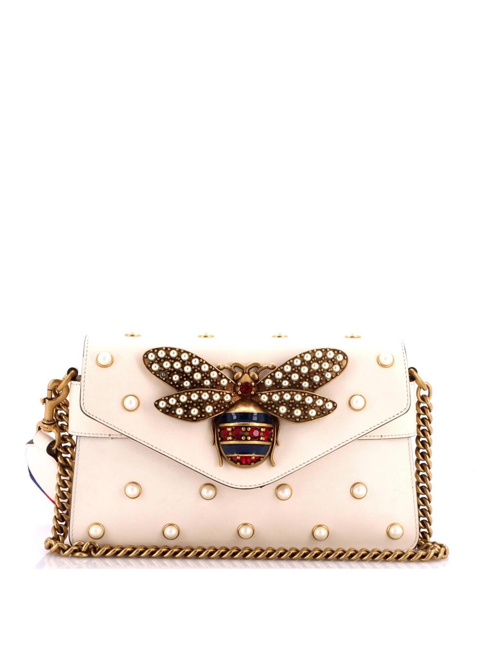 Gucci Broadway Pearly Bee Shoulder Bag #348313G12B